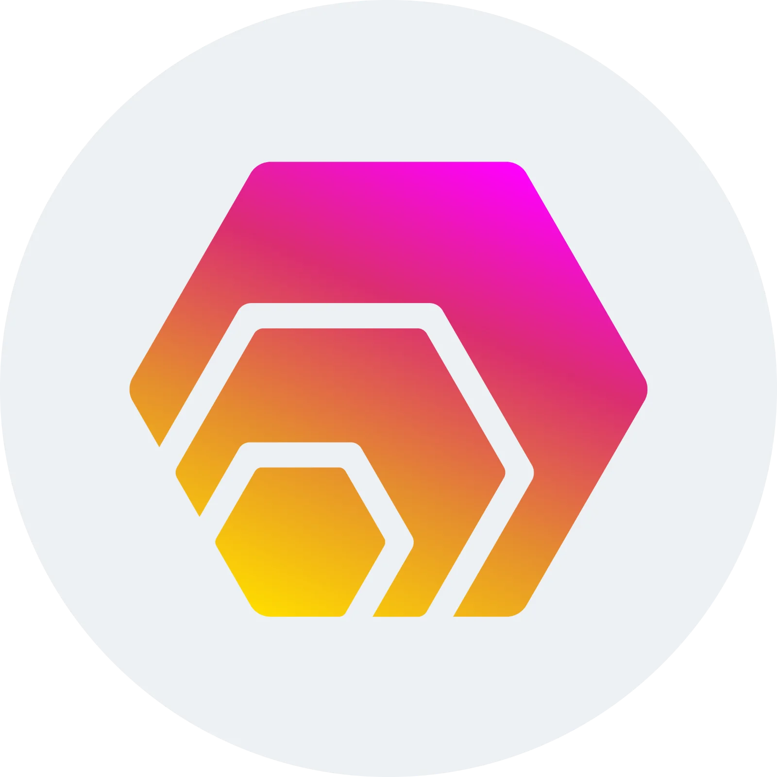 Free PNG Gradient Hexagonal Emblem