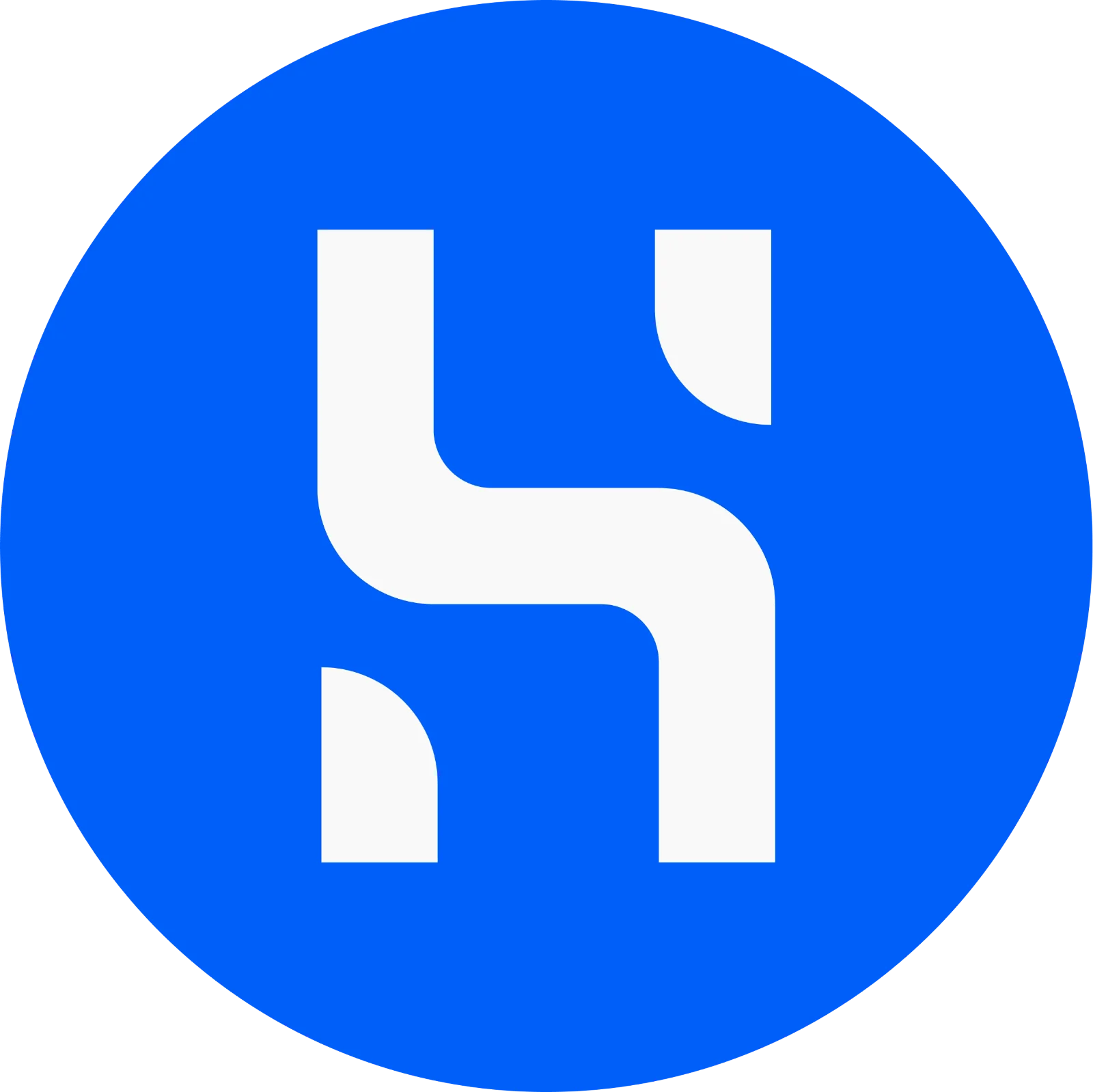 HUSD Cryptocurrency Emblem in a Blue Circle Free PNG
