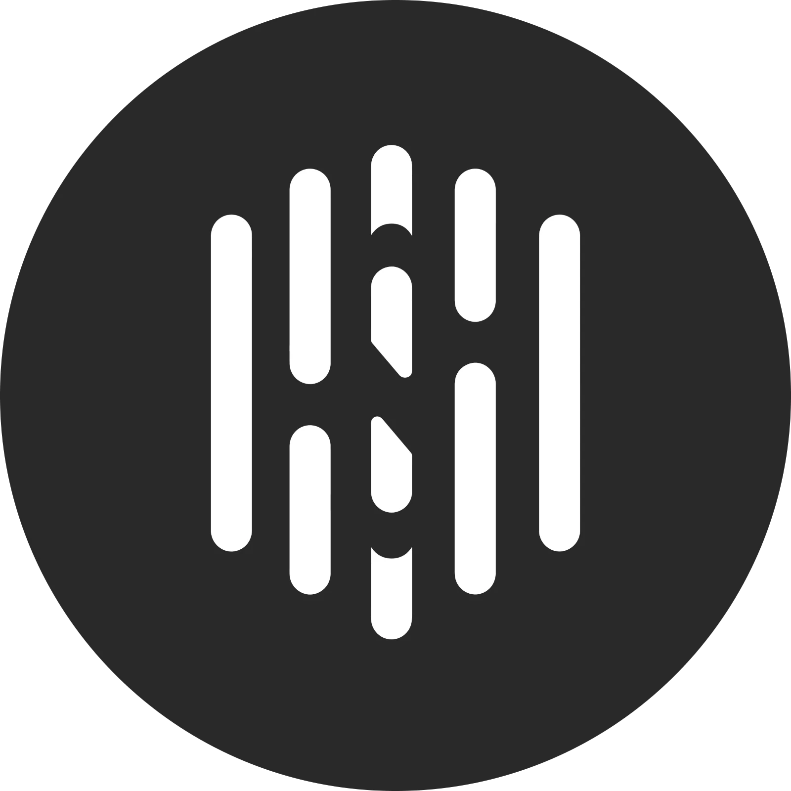 Hush Abstract Emblem in a Dark Circle Free PNG