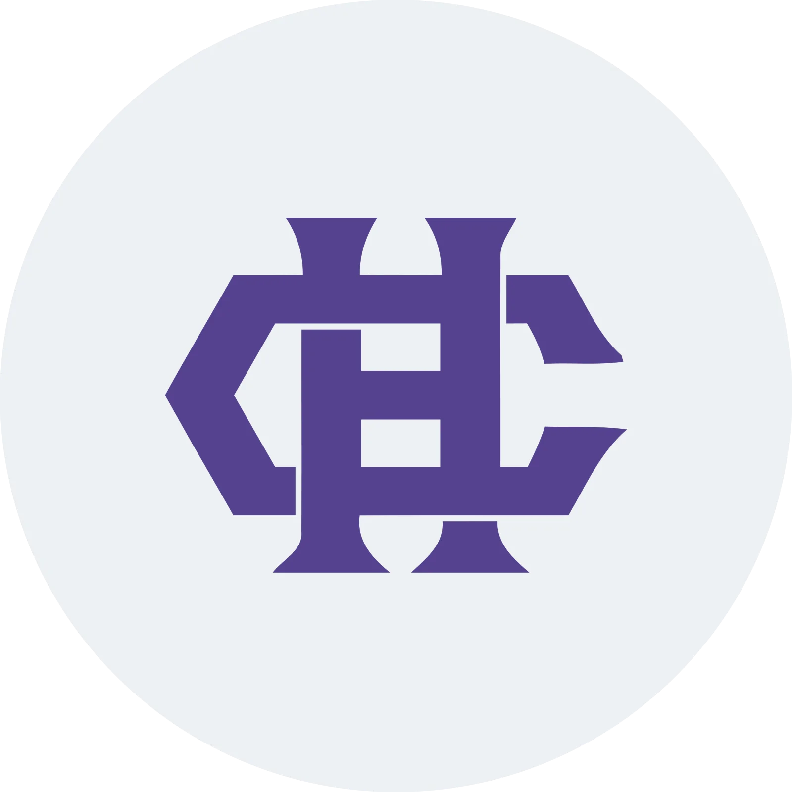 HyperCash HC Emblem in Purple Circle – Free PNG