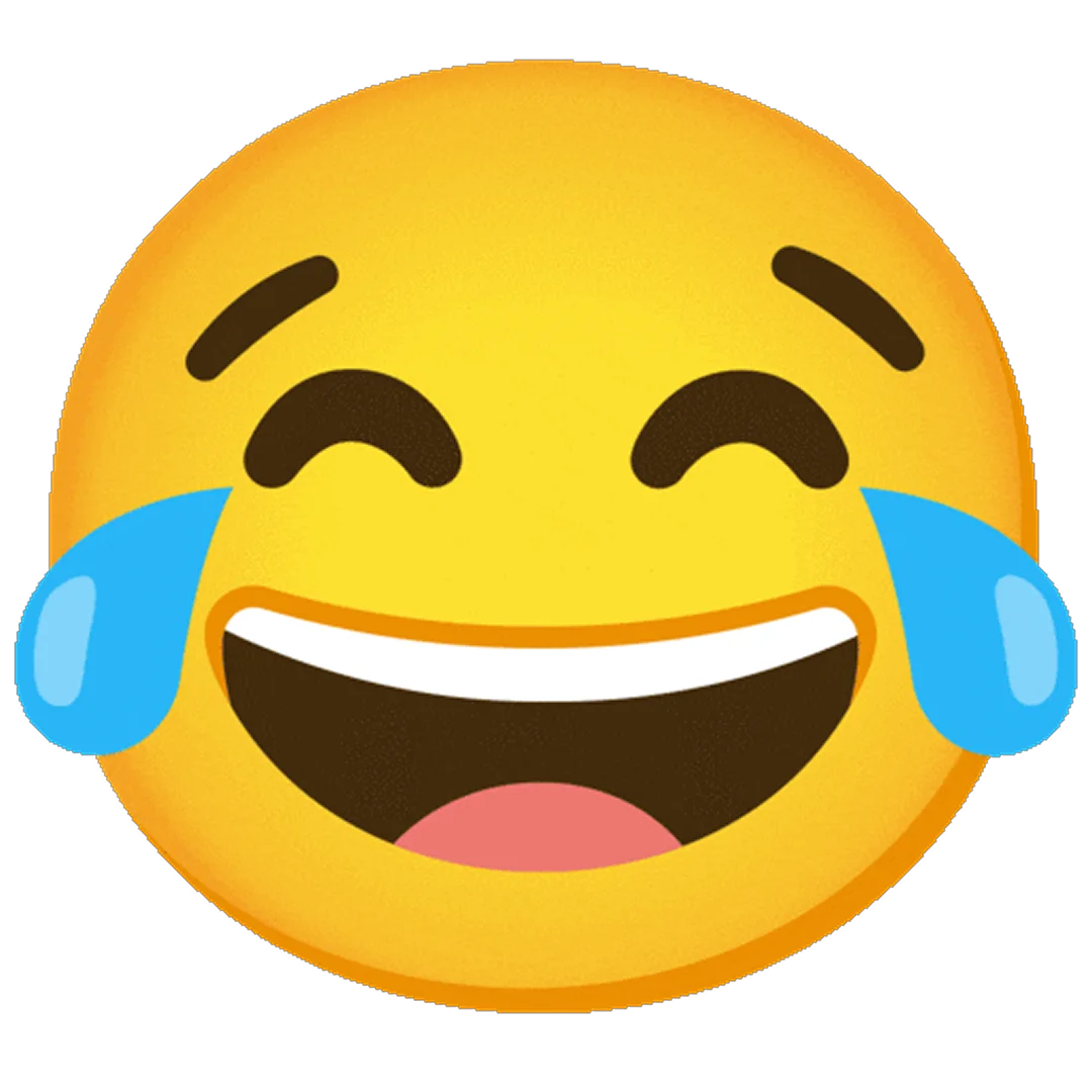 Tears of Joy Laughing Emoji Face Free PNG