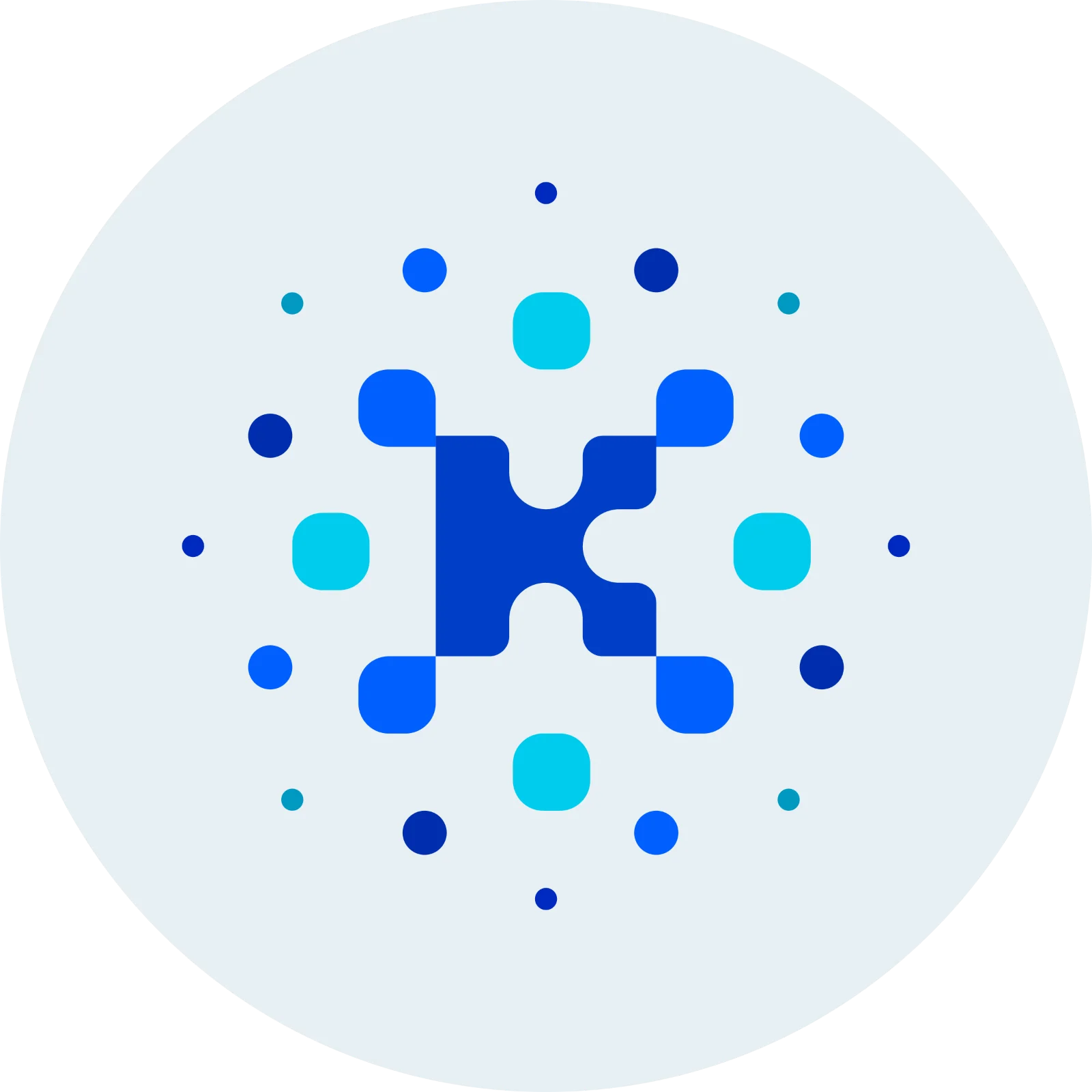 Kin (KIN) Blue Geometric Emblem Free PNG