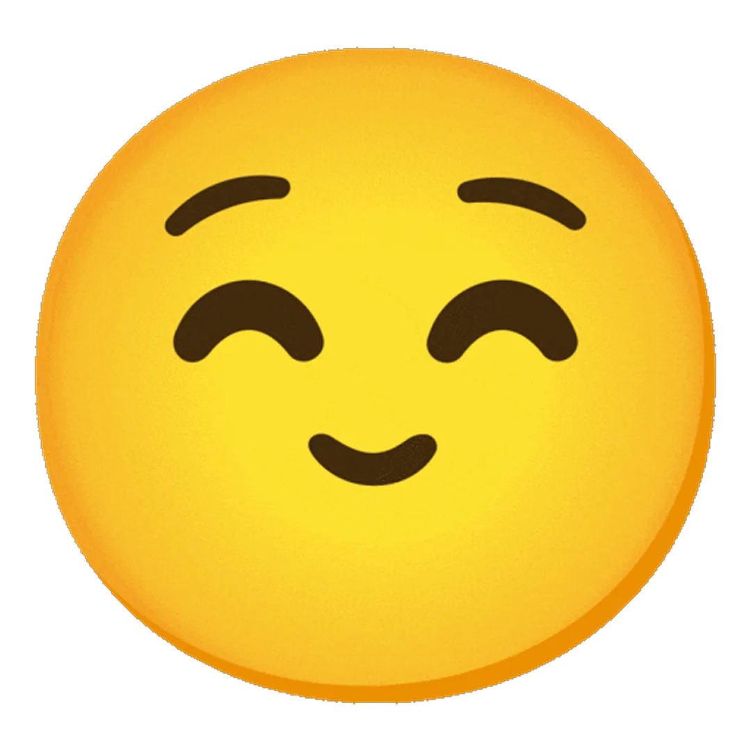 Smiling Yellow Emoji with Closed Eyes | Free PNG