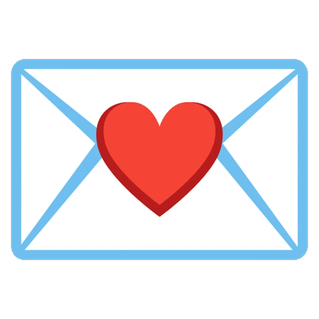 Love Letter Envelope with Red Heart Free PNG