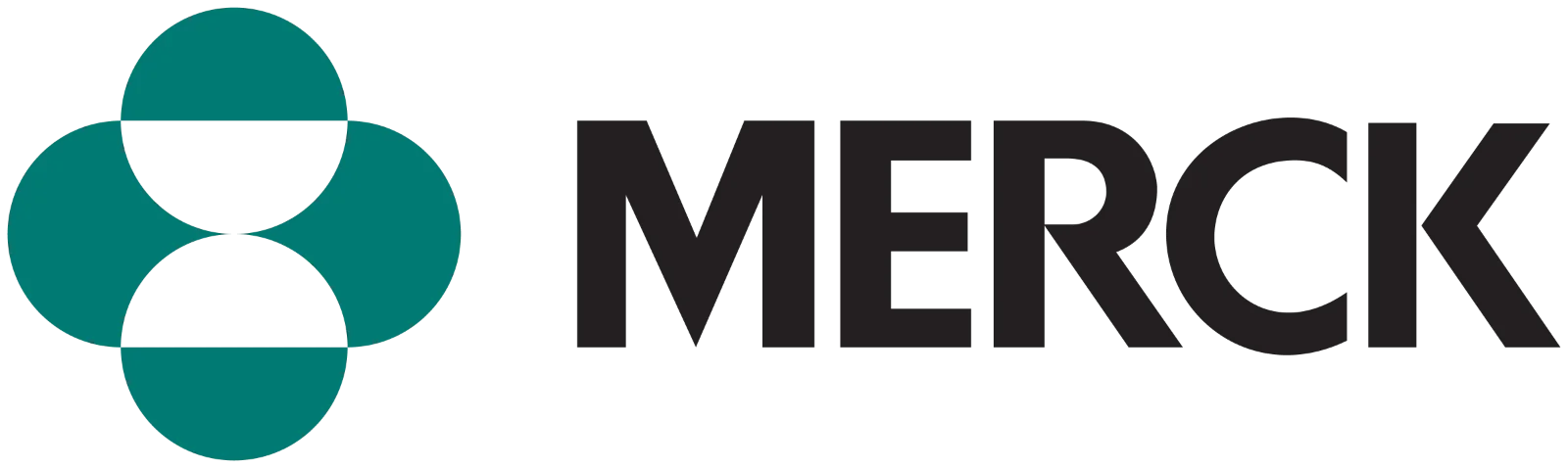 Merck Teal Emblem and Wordmark Free PNG