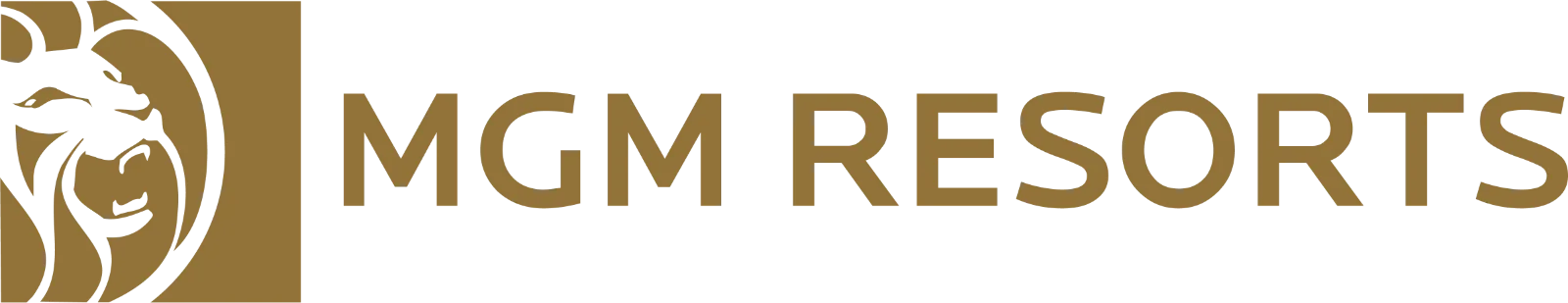 MGM Resorts Lion Emblem and Wordmark Free PNG