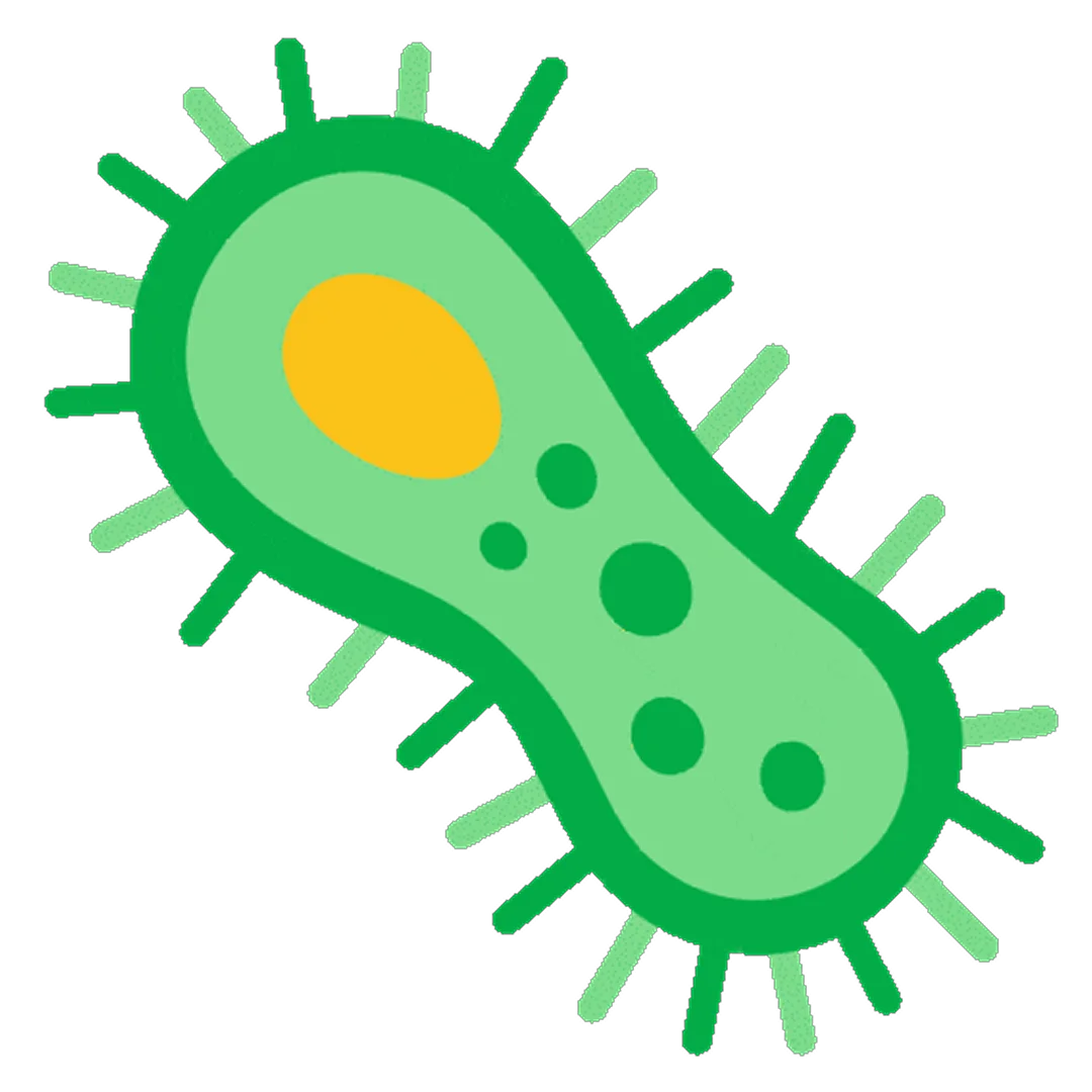 Cartoon Green Bacterium Illustration Free PNG