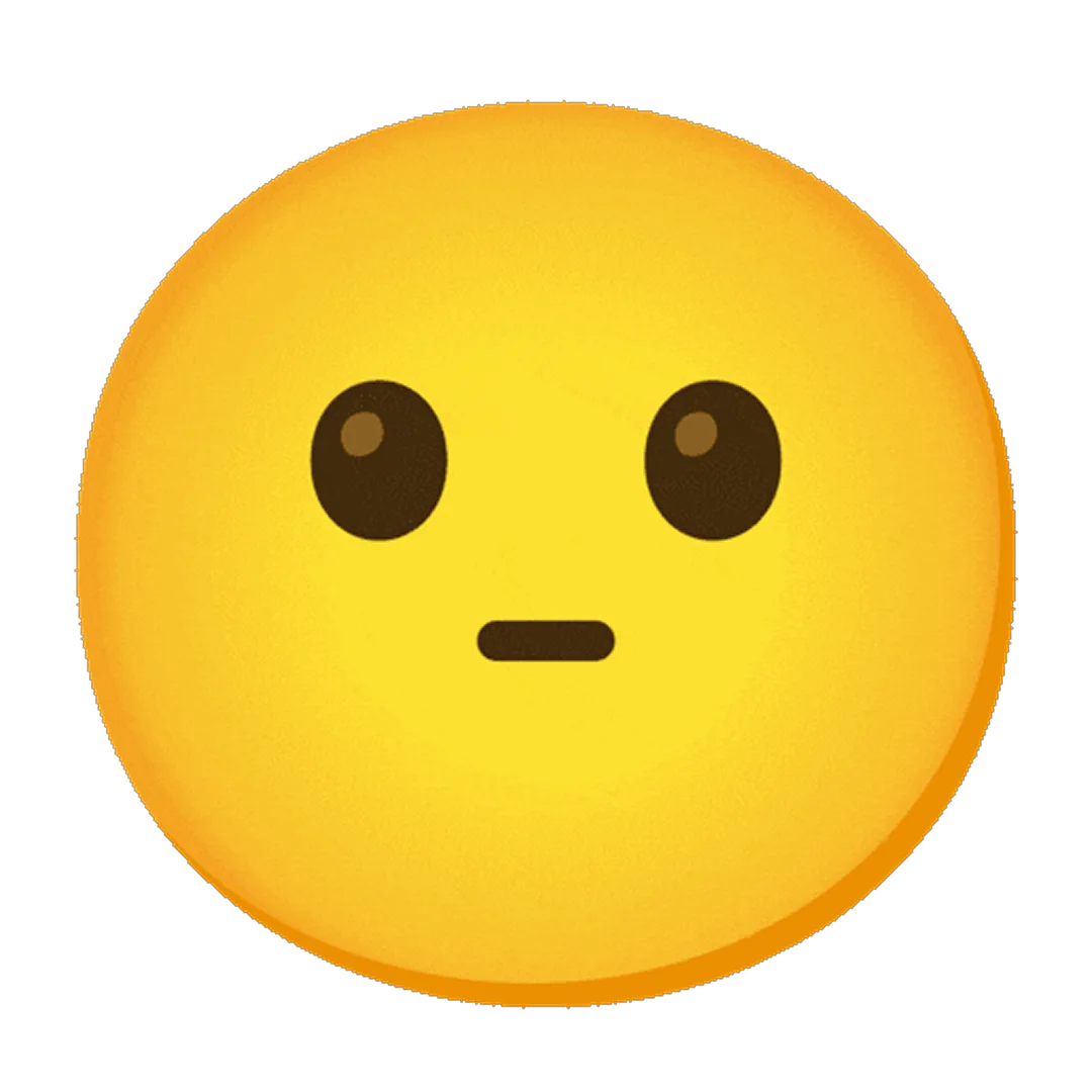 Neutral Face Emoji Free PNG