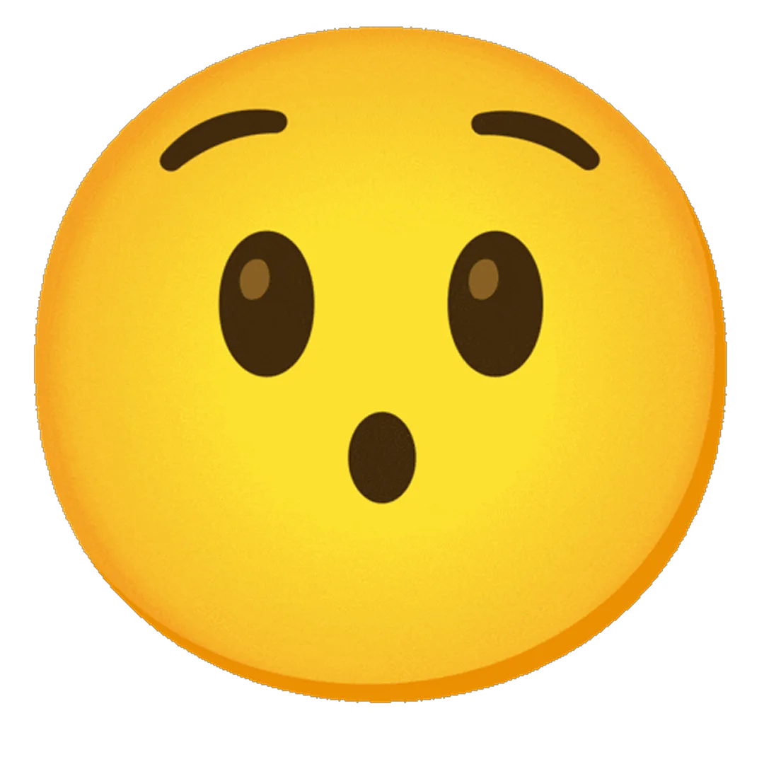 Surprised Emoji Face Free PNG