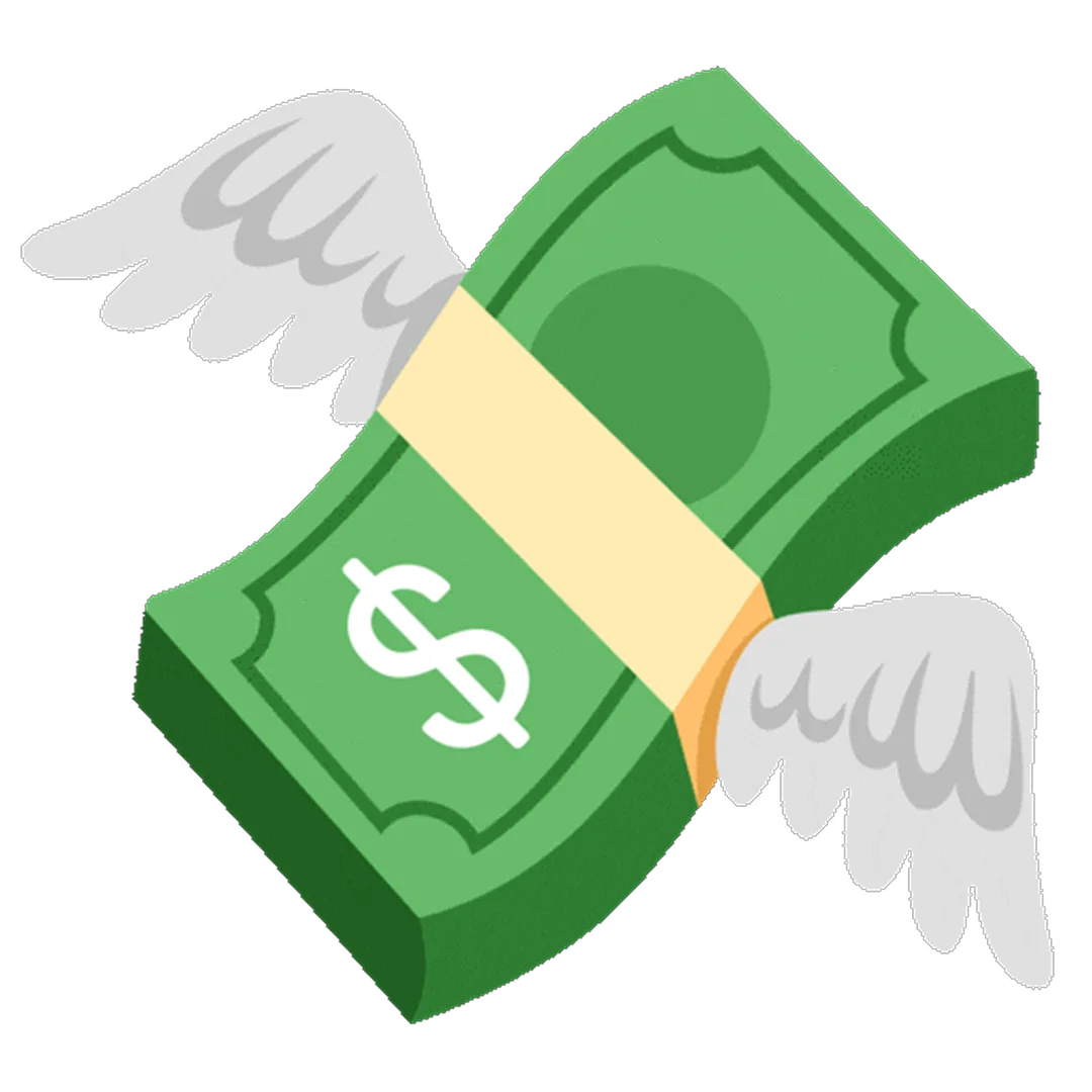 Winged Dollar Bill Money Illustration Free PNG