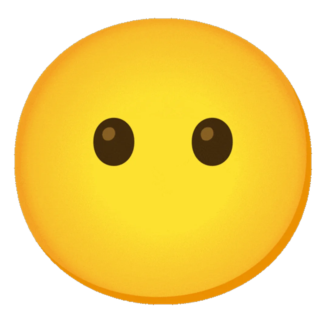 Yellow Mouthless Face Emoji Free PNG