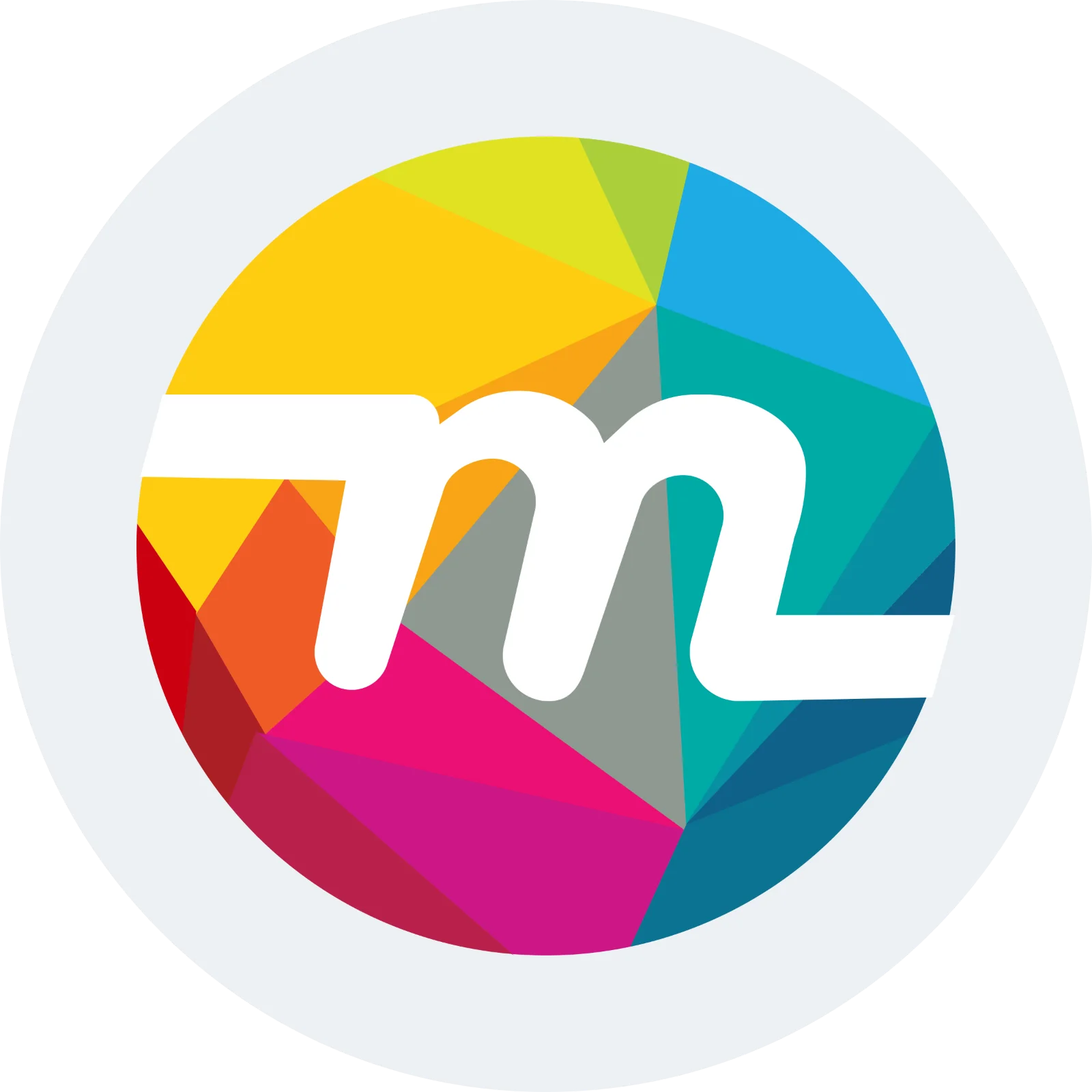 Colorful Geometric Circle with White My Lettering Free PNG