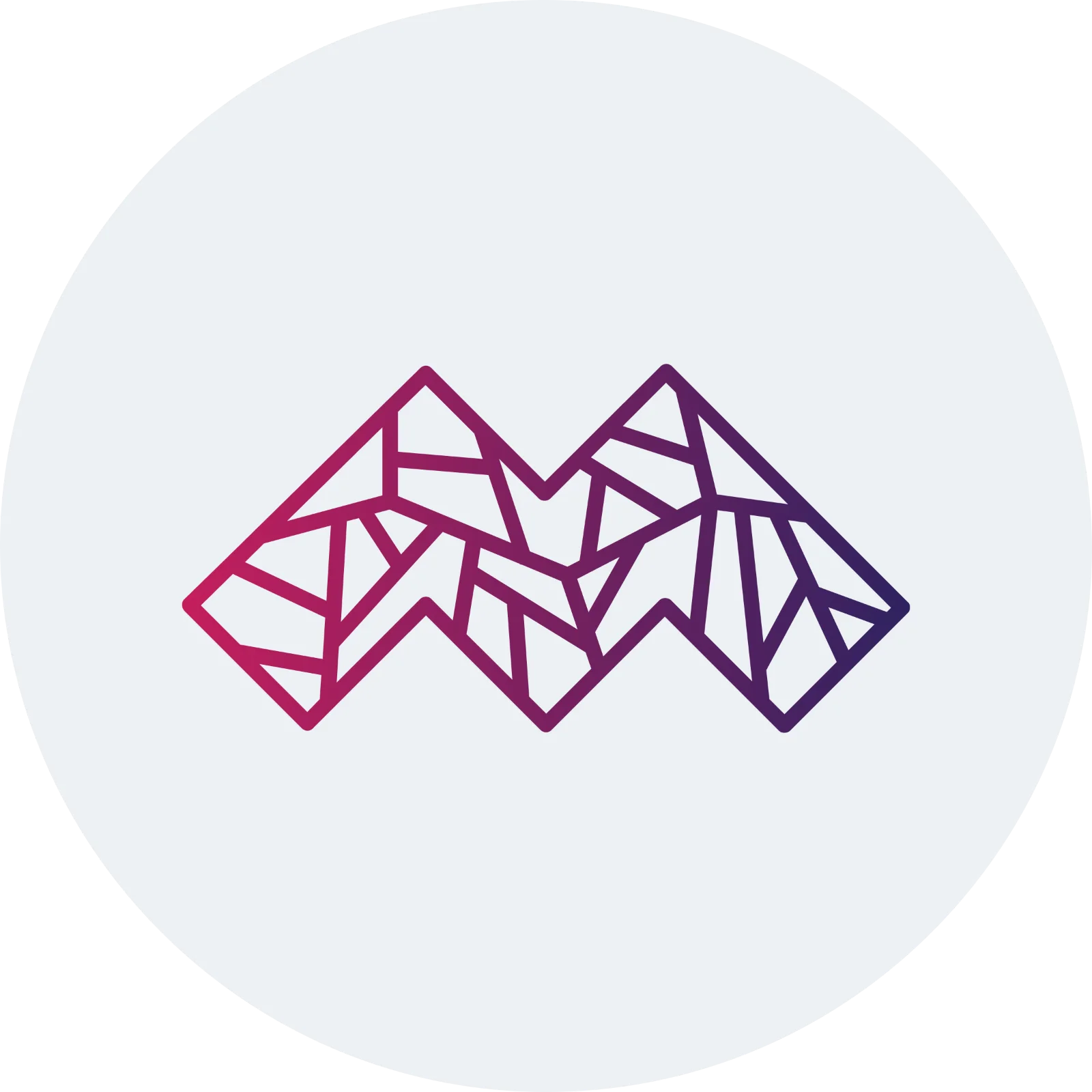 Geometric Mountain Emblem Free PNG