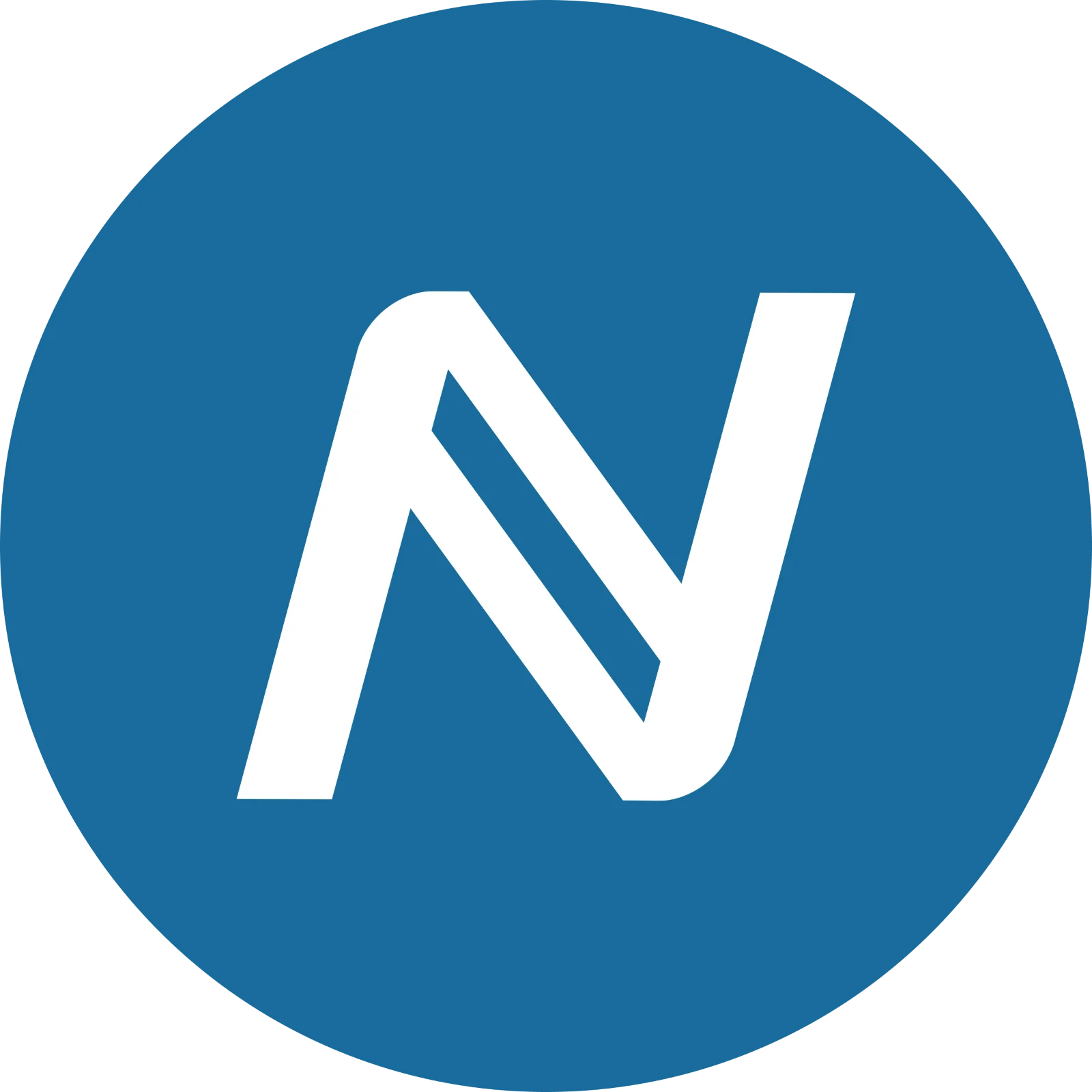 Namecoin Blue Circle Logo with White N – Free PNG