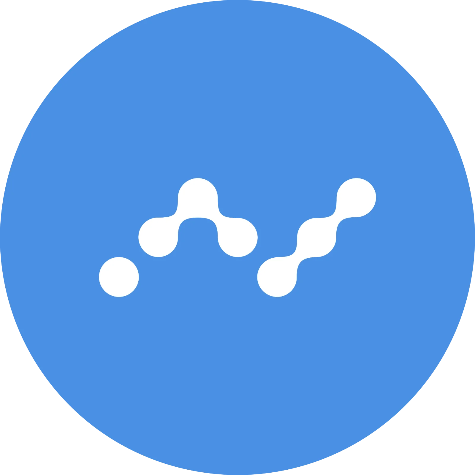 Nano Cryptocurrency Logo in a Blue Circle Free PNG