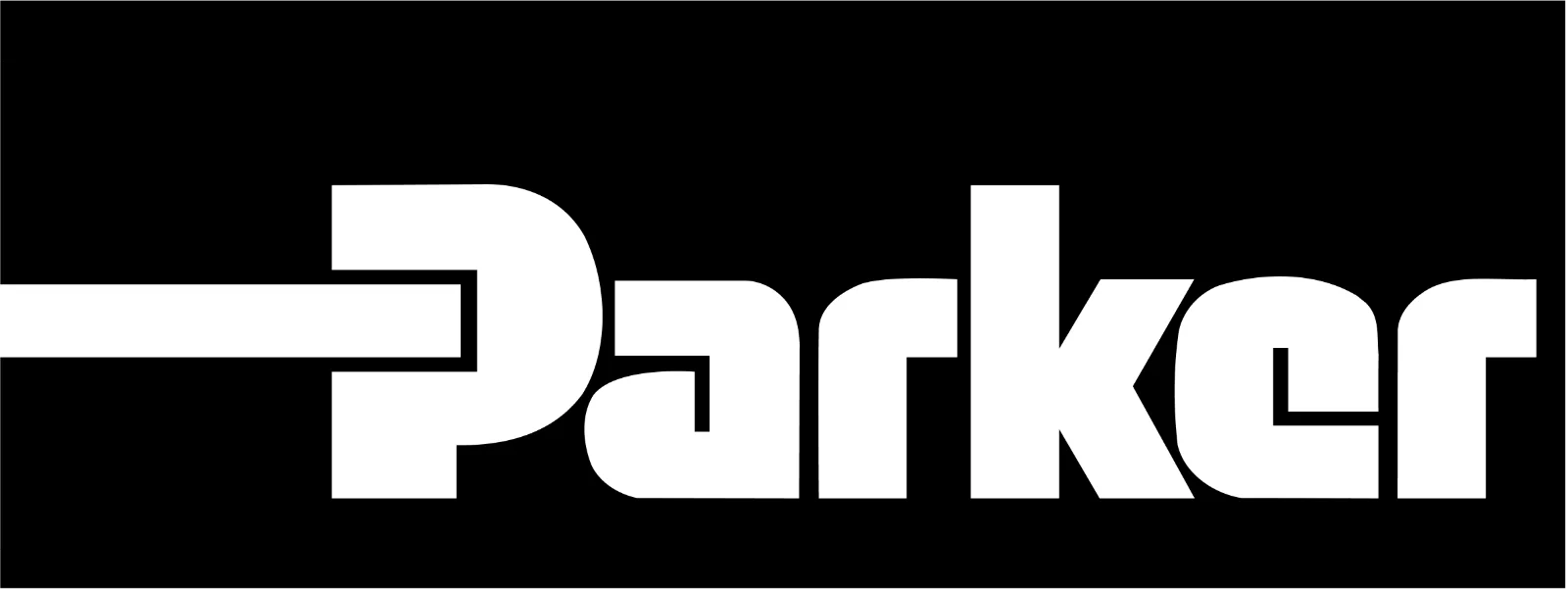 Parker White Wordmark on Black Background | Free PNG