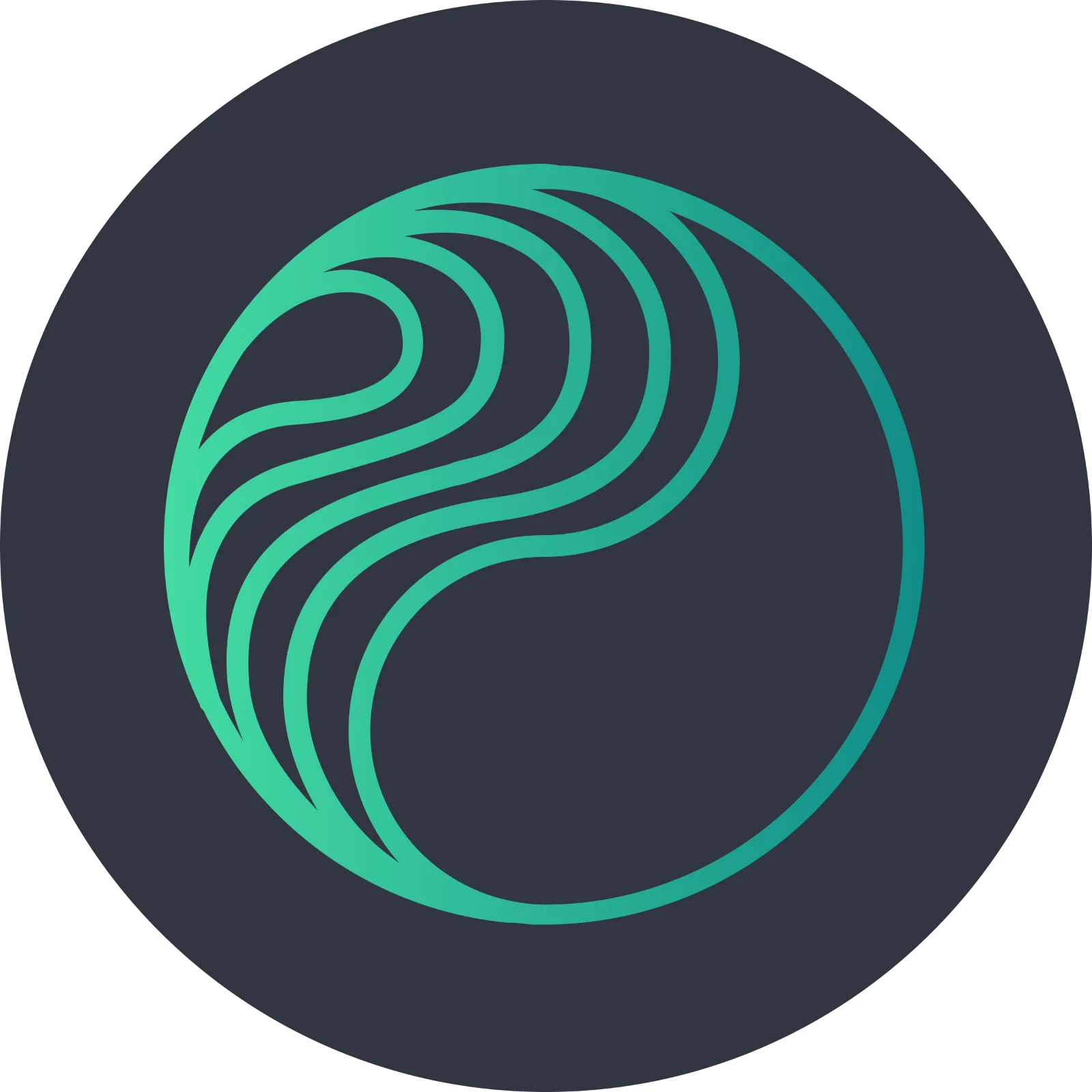 PERL.eco Circular Leaf Wave Logo Free PNG