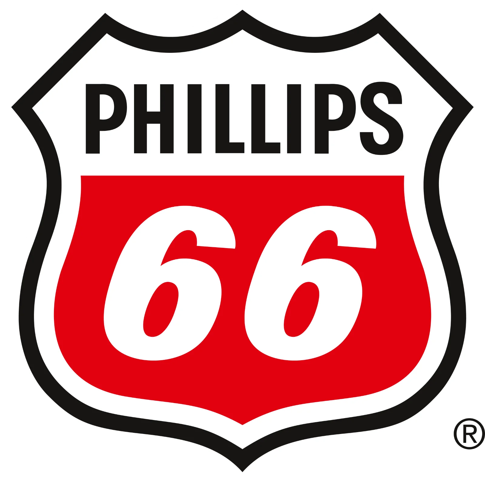 Phillips 66 Red Shield Logo Free PNG