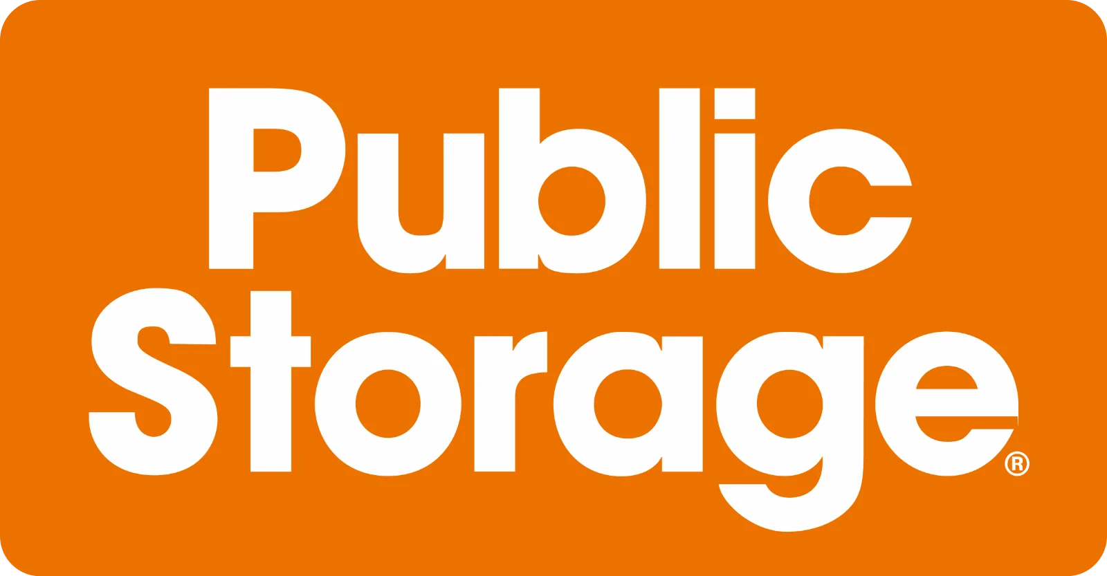 Public Storage Logo on Orange Background Free PNG