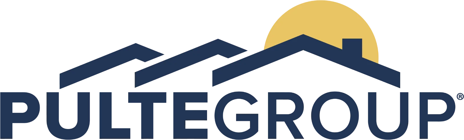 PulteGroup Logo with Roofline and Sun Free PNG
