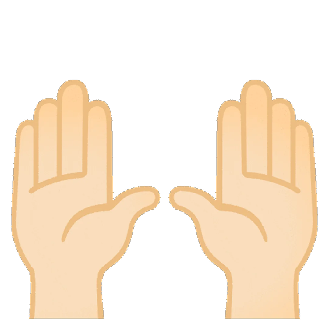 Two Raised Open Hands Icon Free PNG