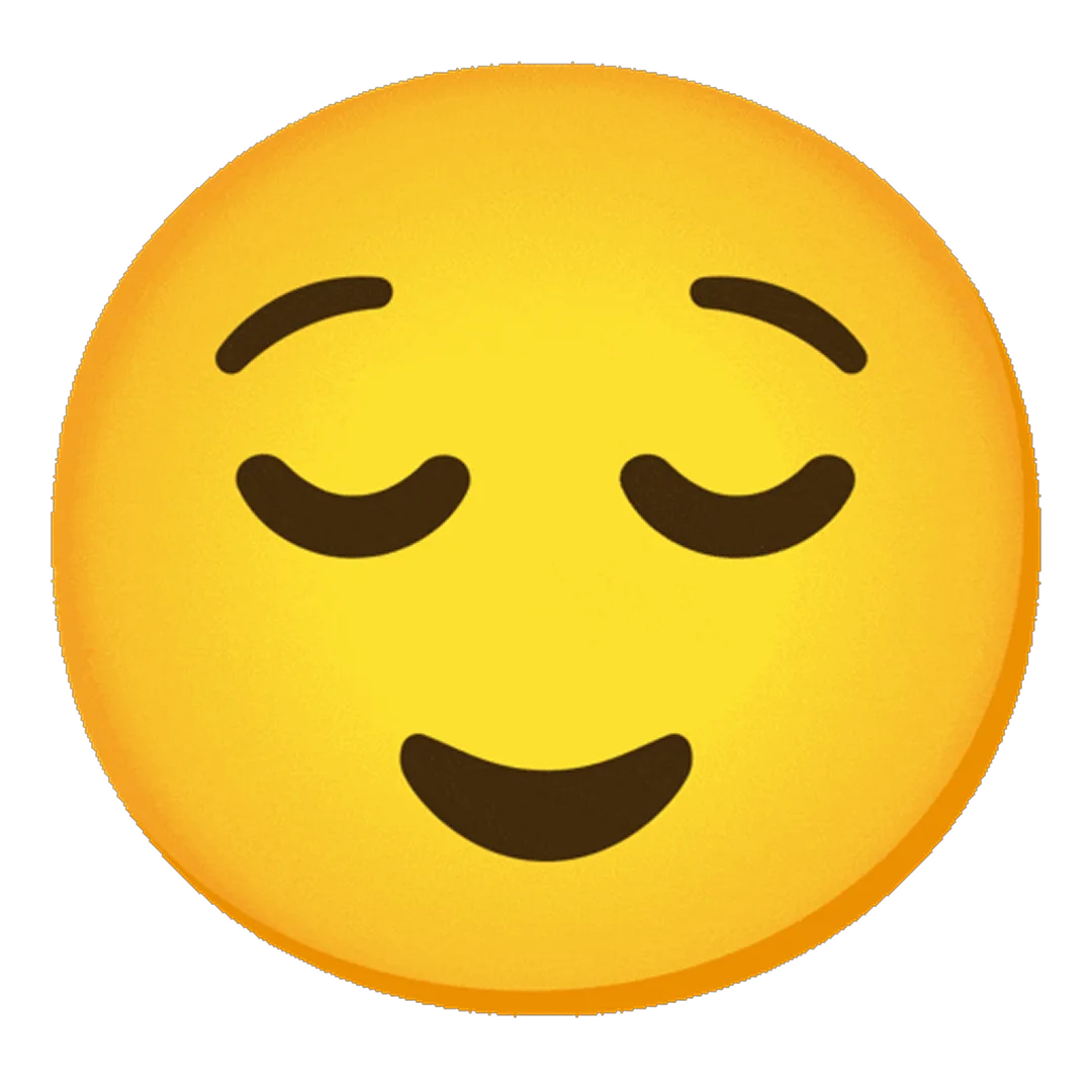 Relieved Face Emoji Free PNG