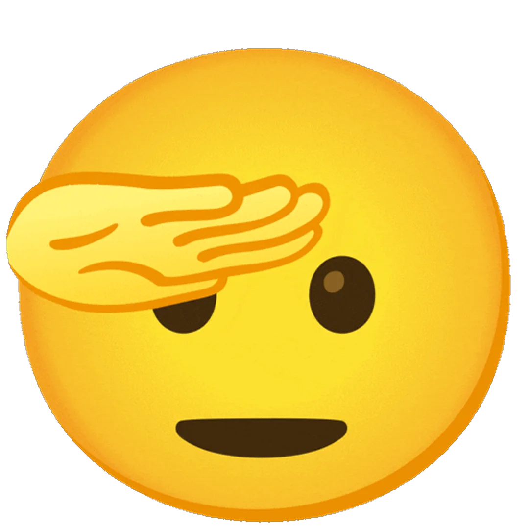 Smiling Salute Emoji Face Free PNG
