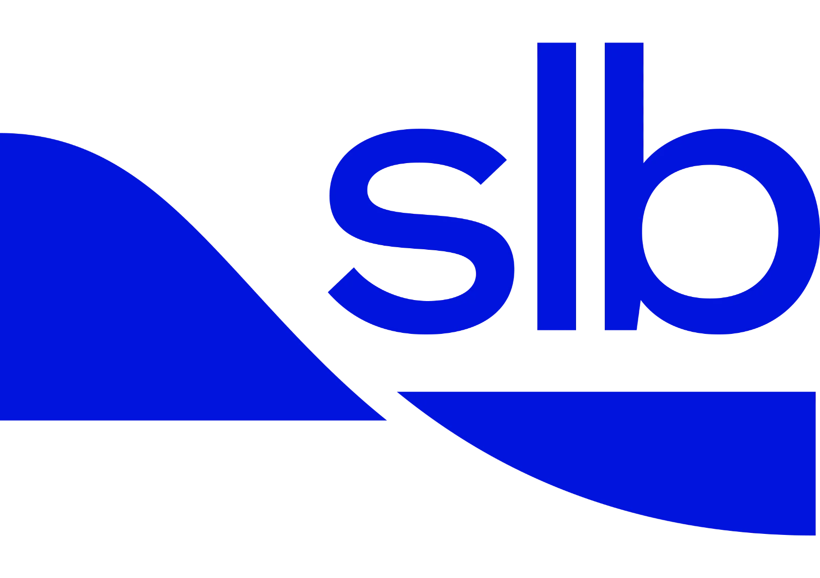 Blue SLB Schlumberger Logo on Black Background Free PNG