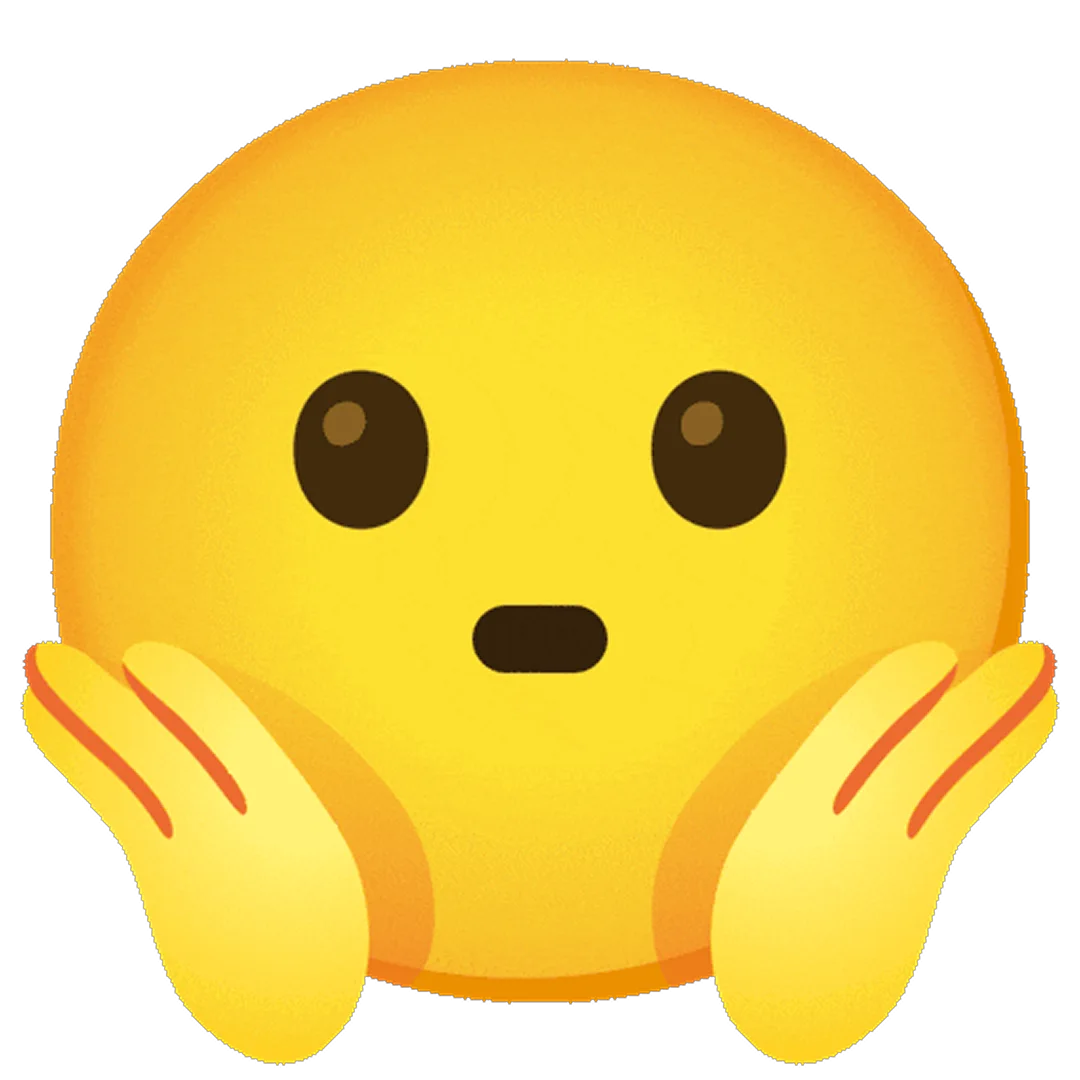 Shocked Emoji Face with Hands on Cheeks - Free PNG