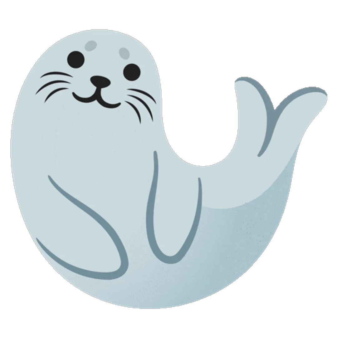 Waving Cartoon Seal Free PNG