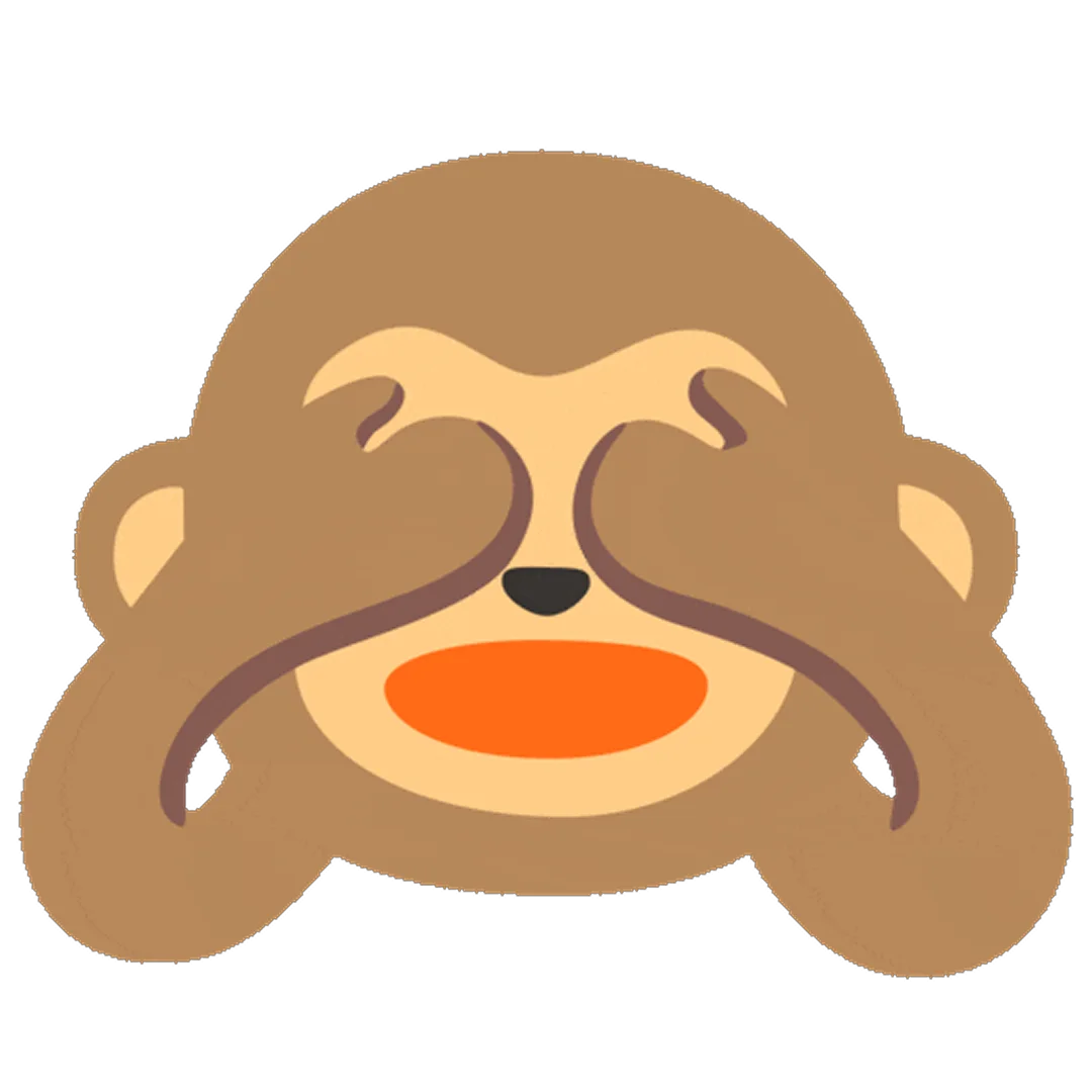 See No Evil Monkey Face Free PNG