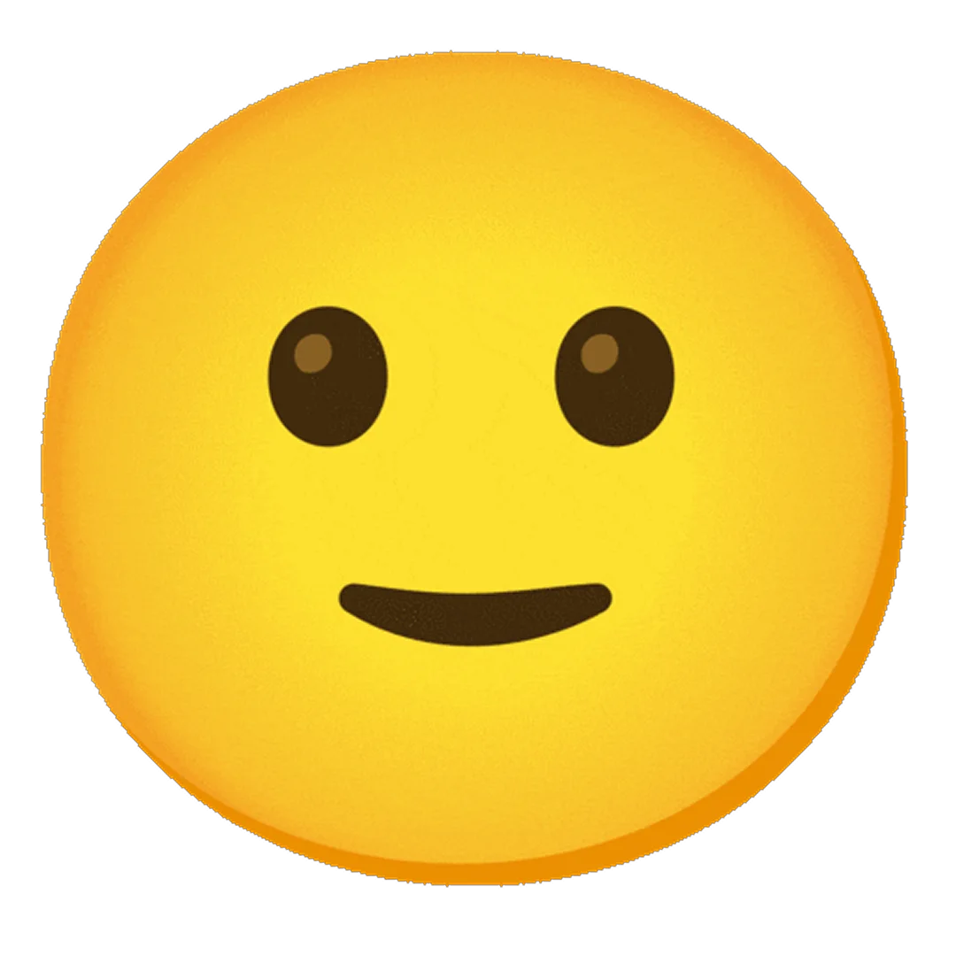 Slightly Happy Yellow Emoji Face Free PNG
