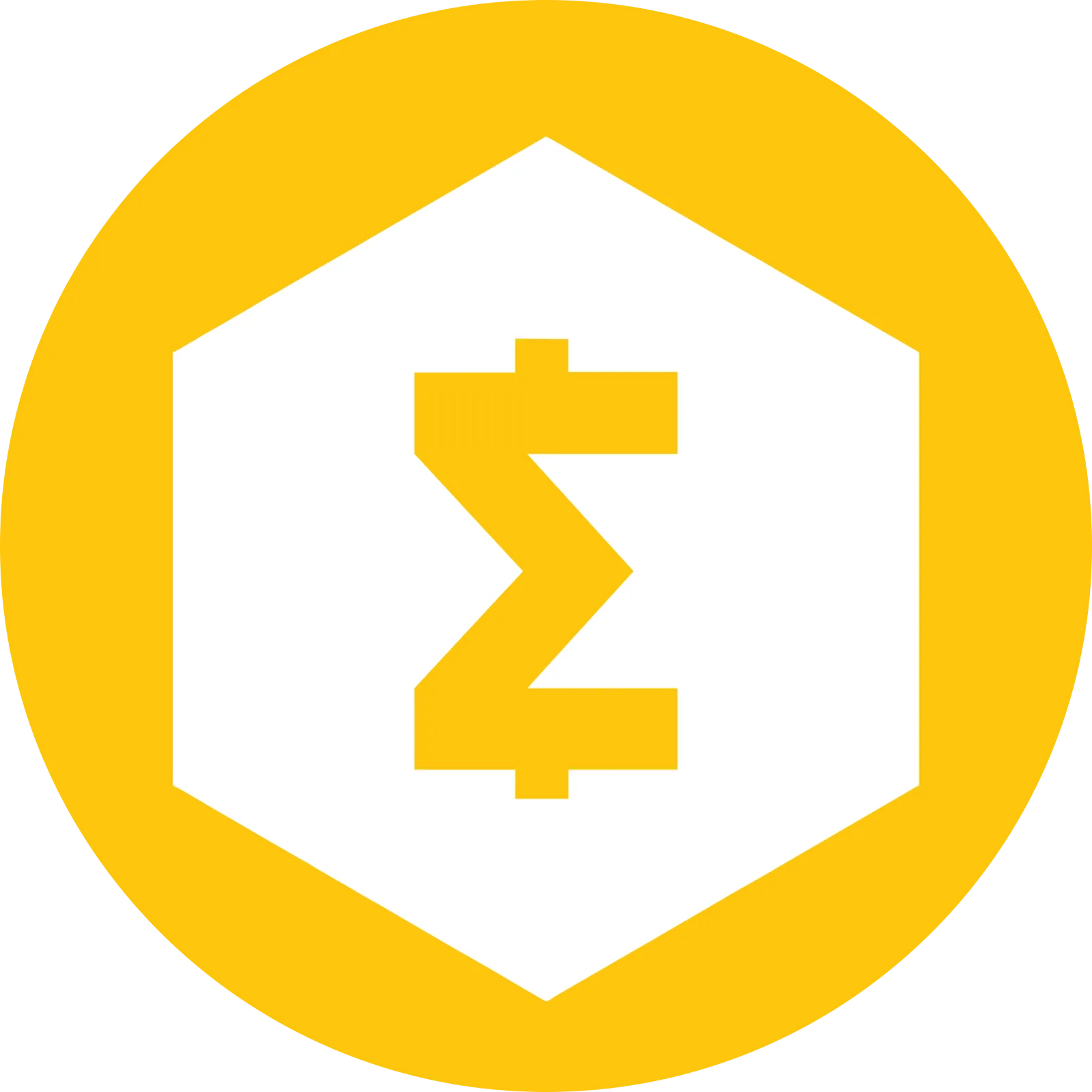 SmartCash Crypto Logo in Yellow and White Free PNG