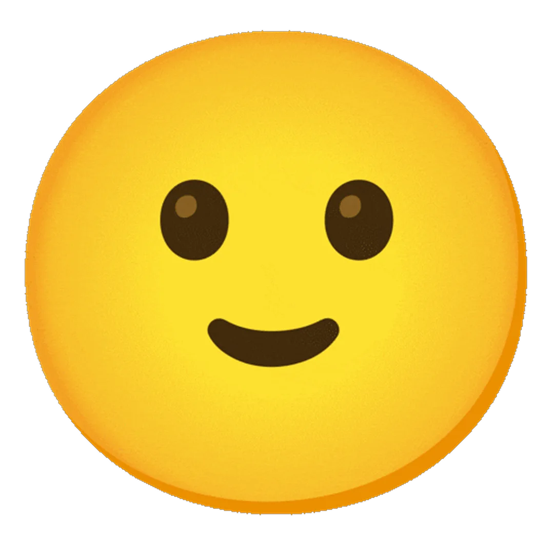 Smiling Yellow Face with Big Eyes Free PNG