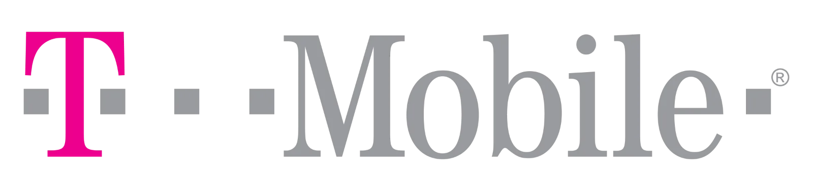T-Mobile Magenta T and Gray Wordmark Free PNG