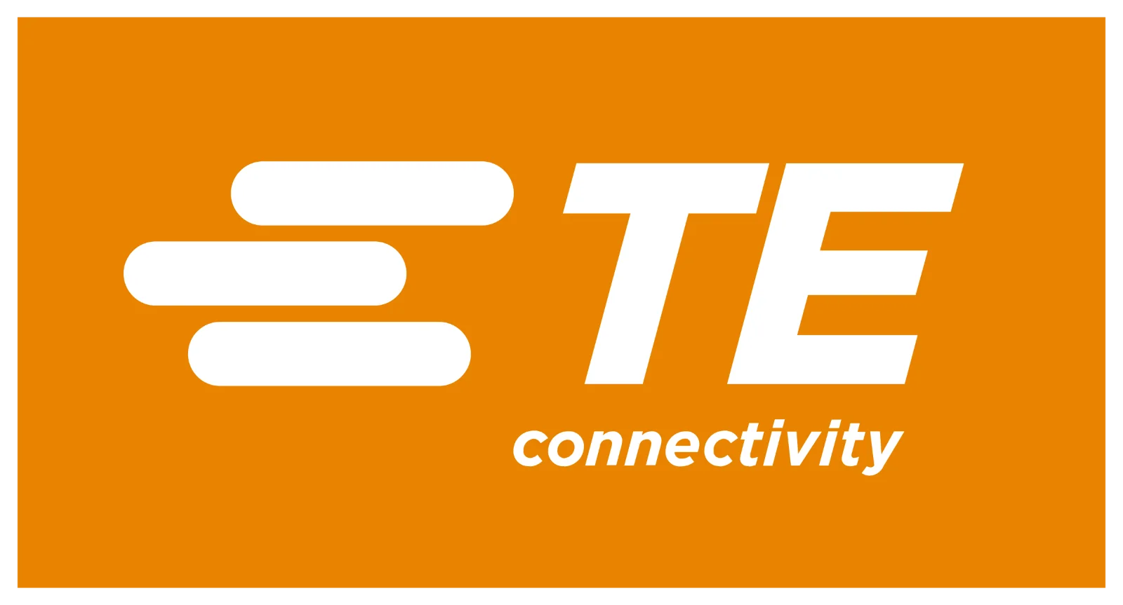 TE Connectivity Logo on Orange Background Free PNG