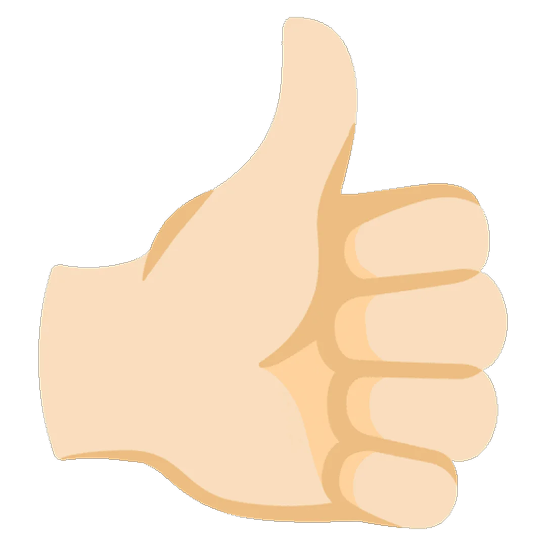 Thumbs-Up Hand Illustration Free PNG