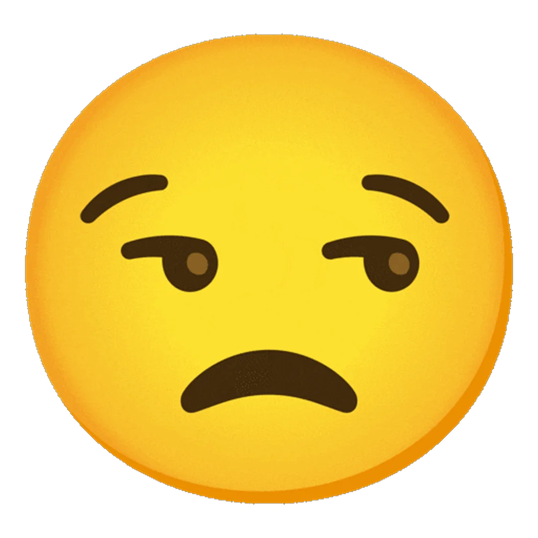 Unamused Yellow Emoji Face Free PNG