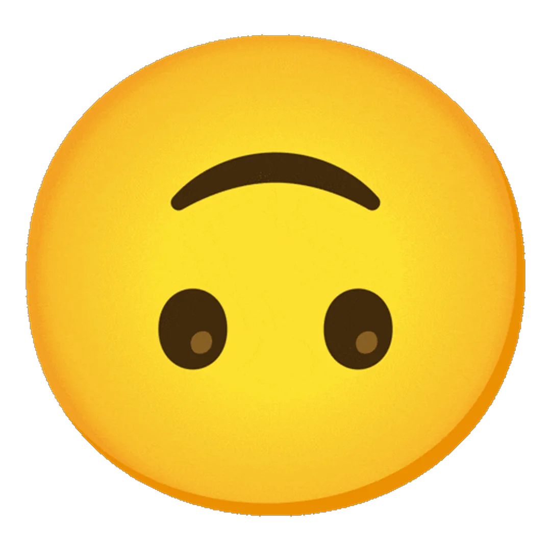 Upside Down Face Emoji Free PNG