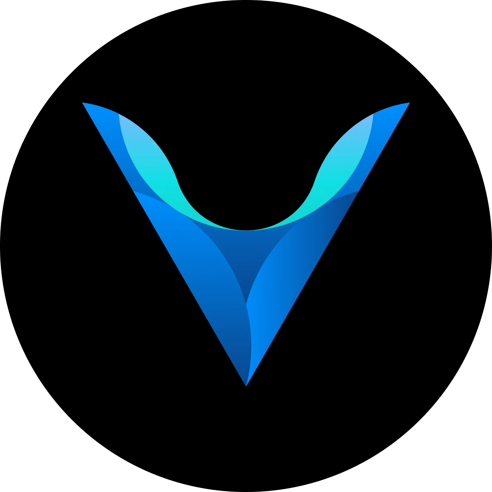 Abstract Blue Veil V Shape Free PNG