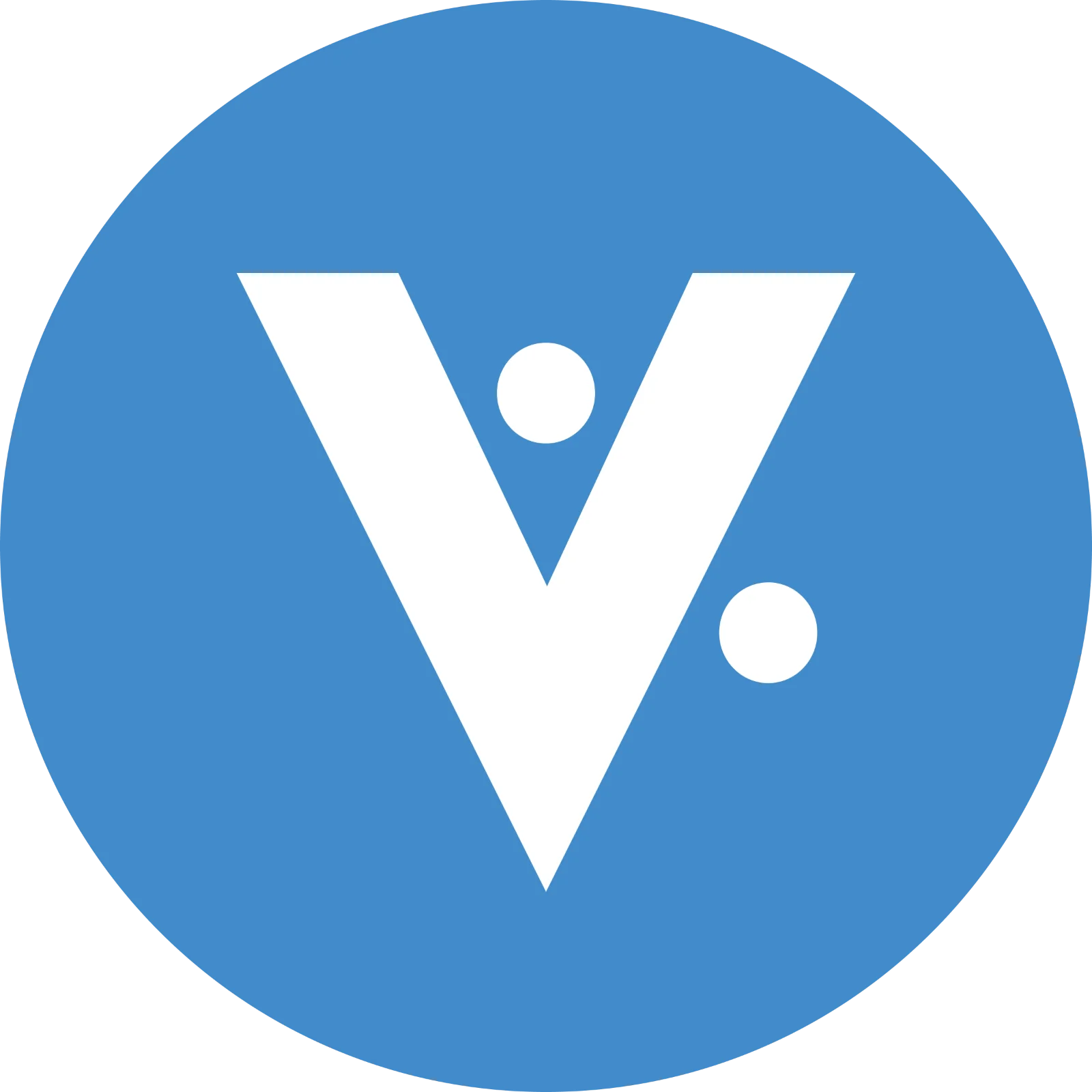 VeriCoin Blue Circle Logo Free PNG