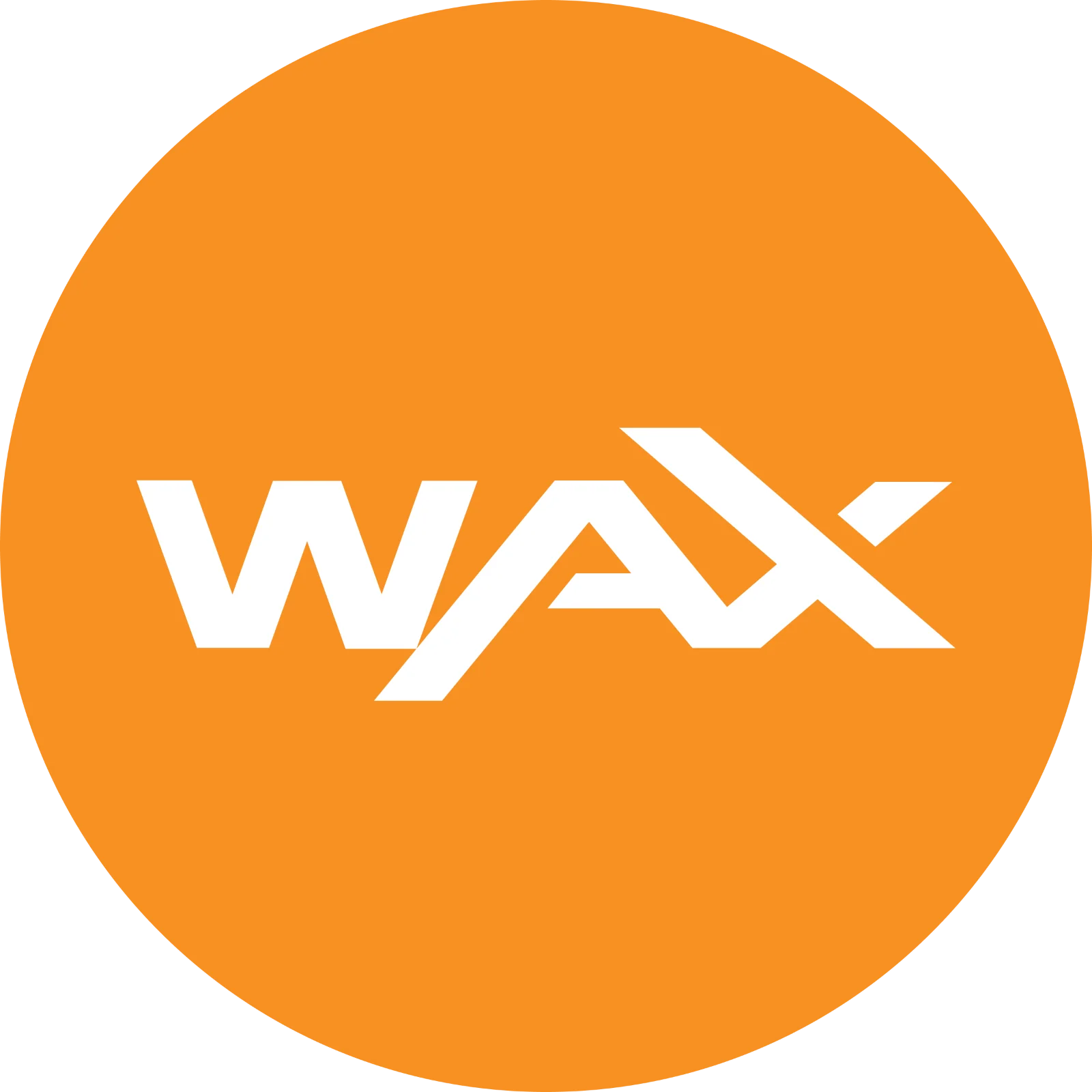 WAX Crypto Logo in Orange Circle | Free PNG