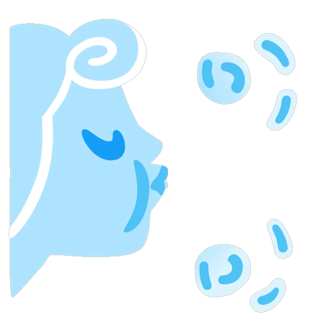 Blue Wind Face Blowing Gusts Free PNG