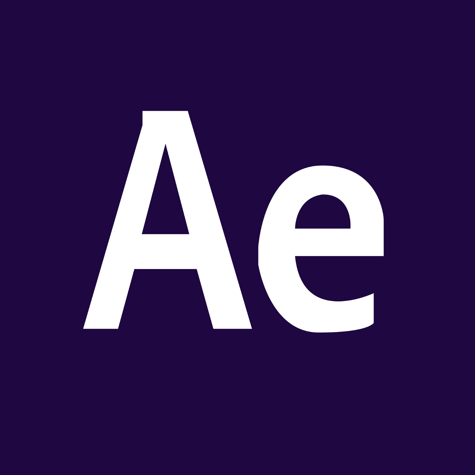 Bold Black Ae Lettering on Deep Purple Background Free PNG