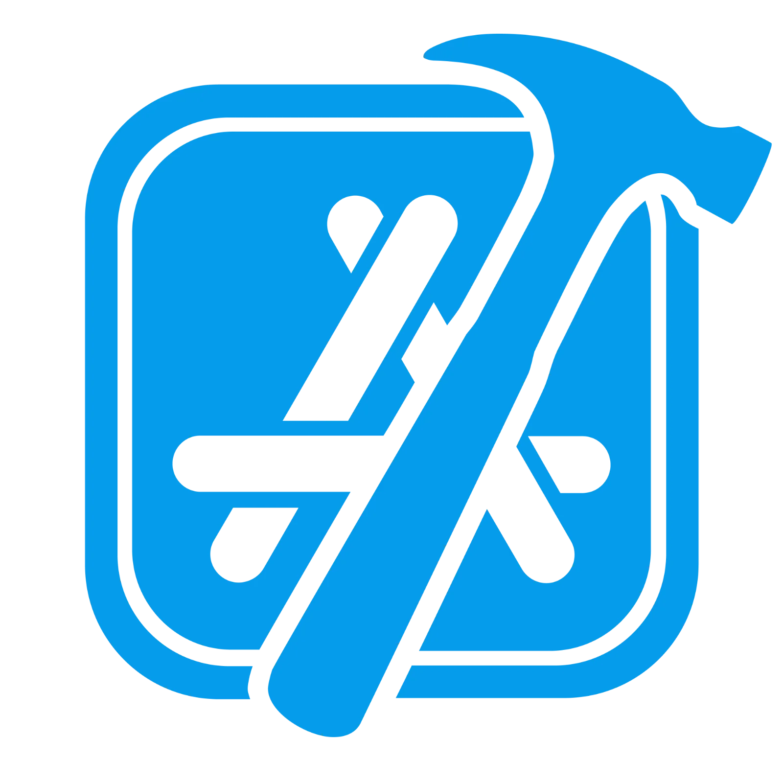 Abstract Blue Geometric Emblem Free PNG