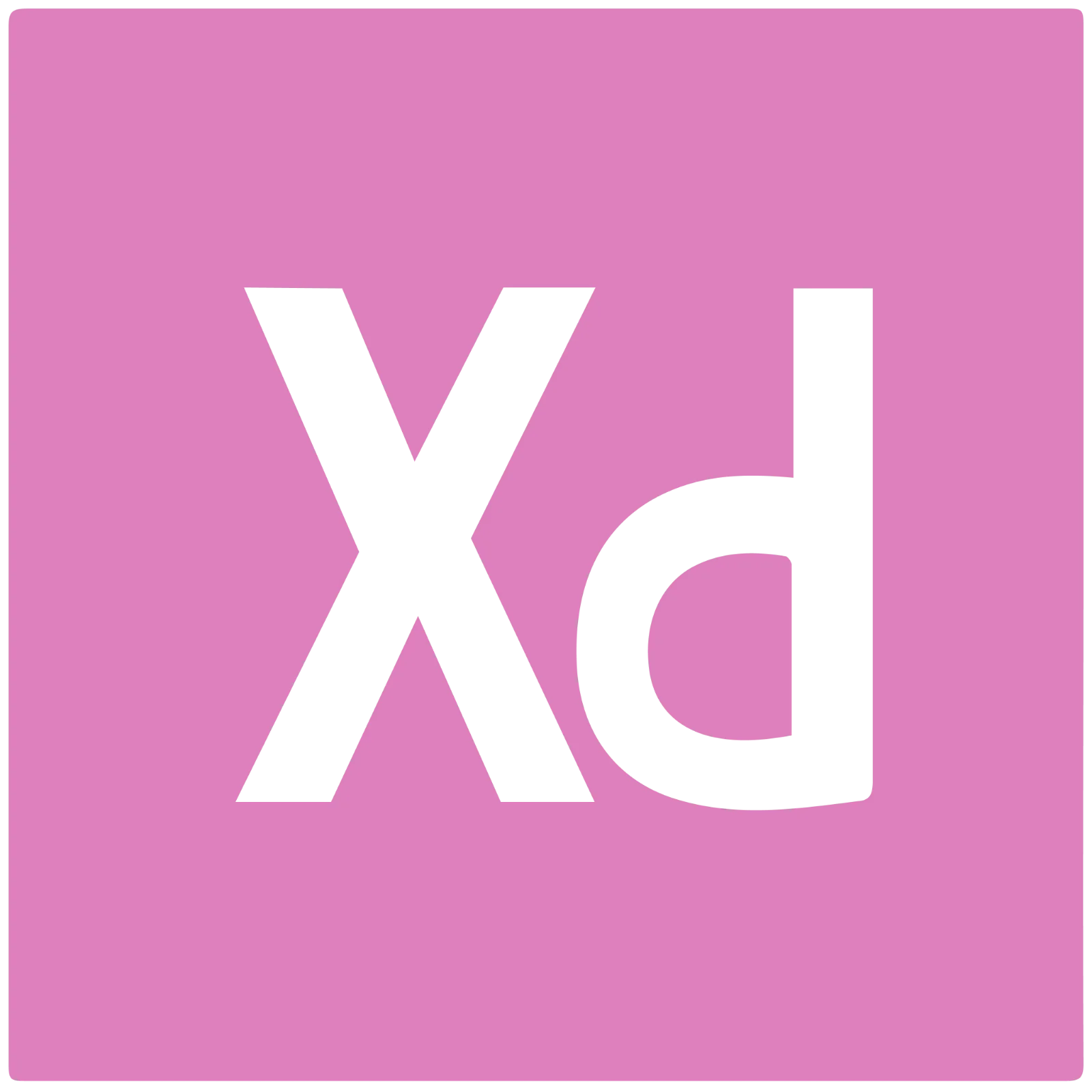 Bold Black Xd Text on Pink Background Free PNG