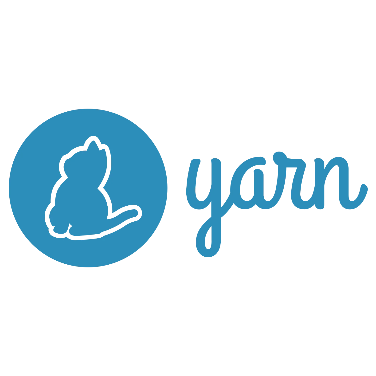 Blue Cat Emblem with Cursive Lettering Free PNG