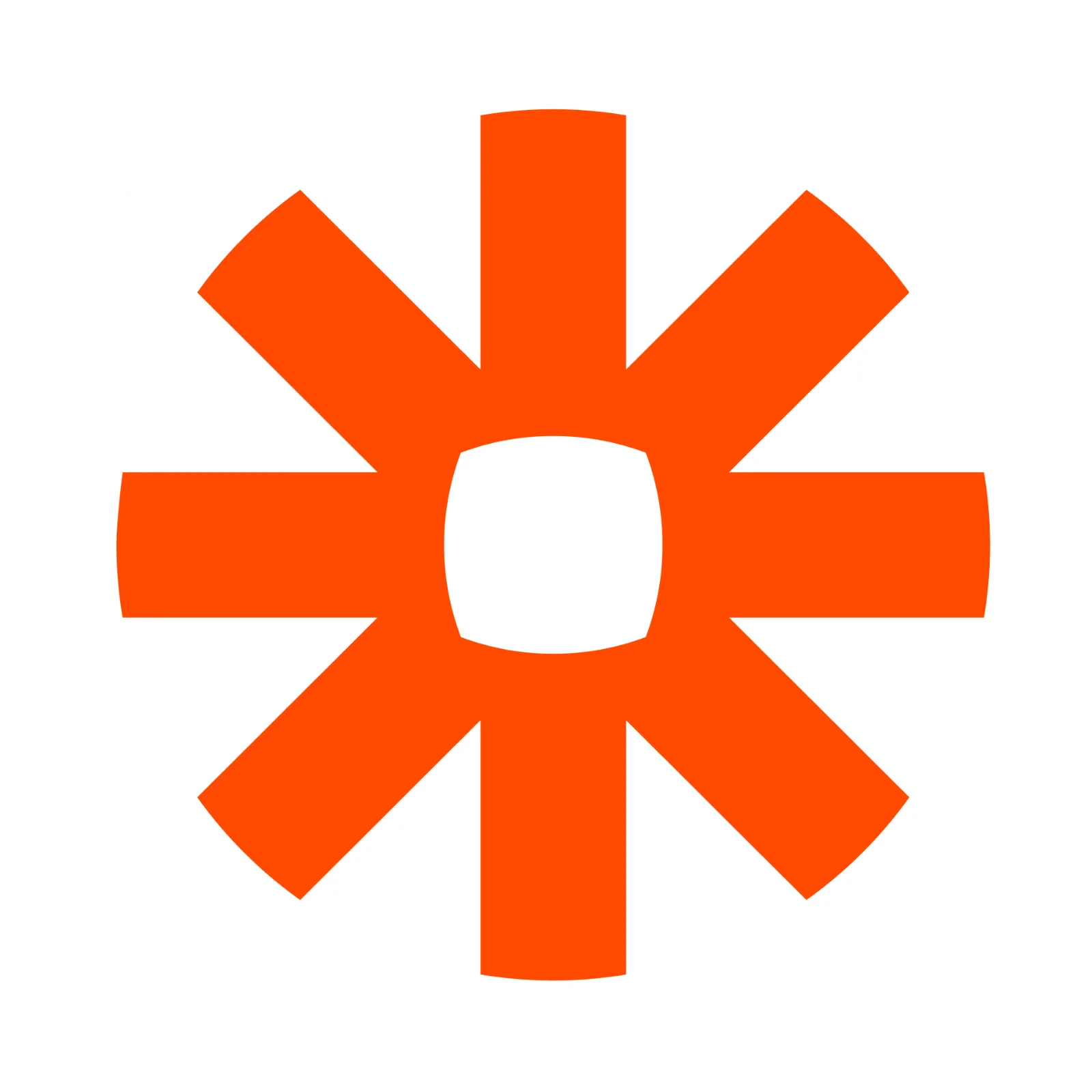Orange Asterisk on a White Circular Badge | Free PNG
