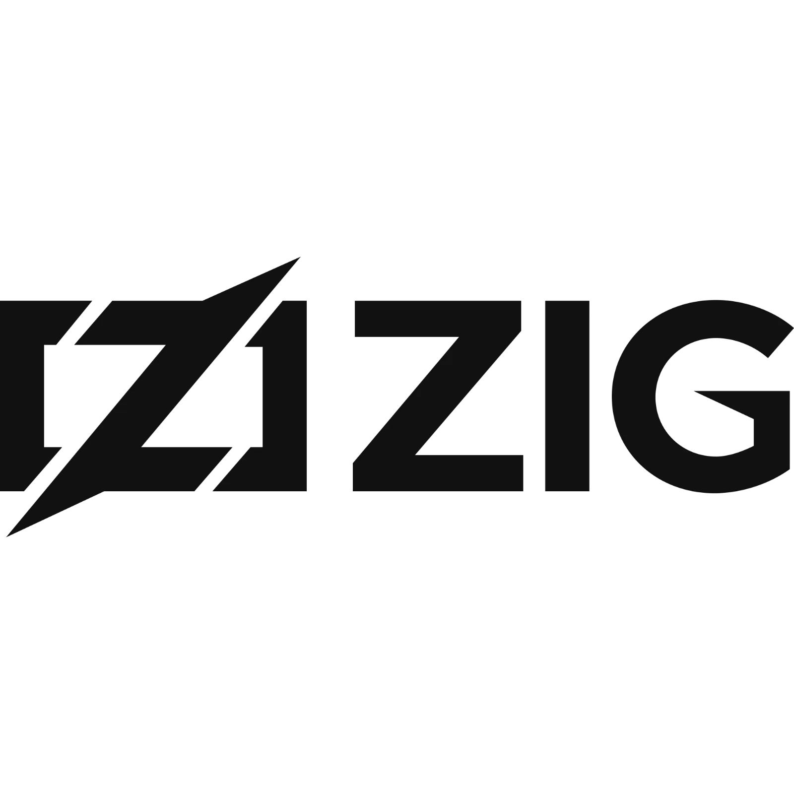 Dark ZIG Lettering on Black Background Free PNG