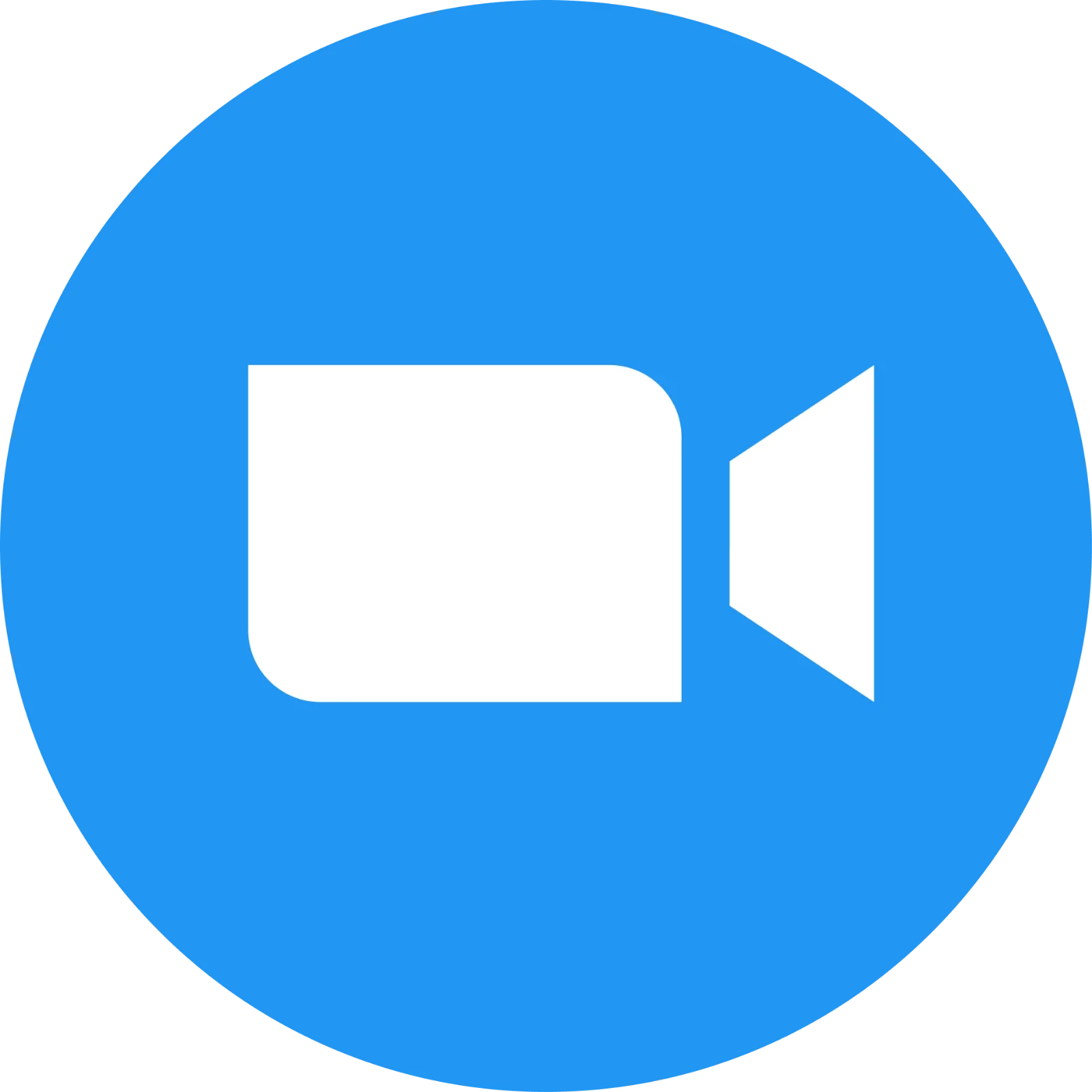 Free PNG White Video Camera Icon in Blue Circle